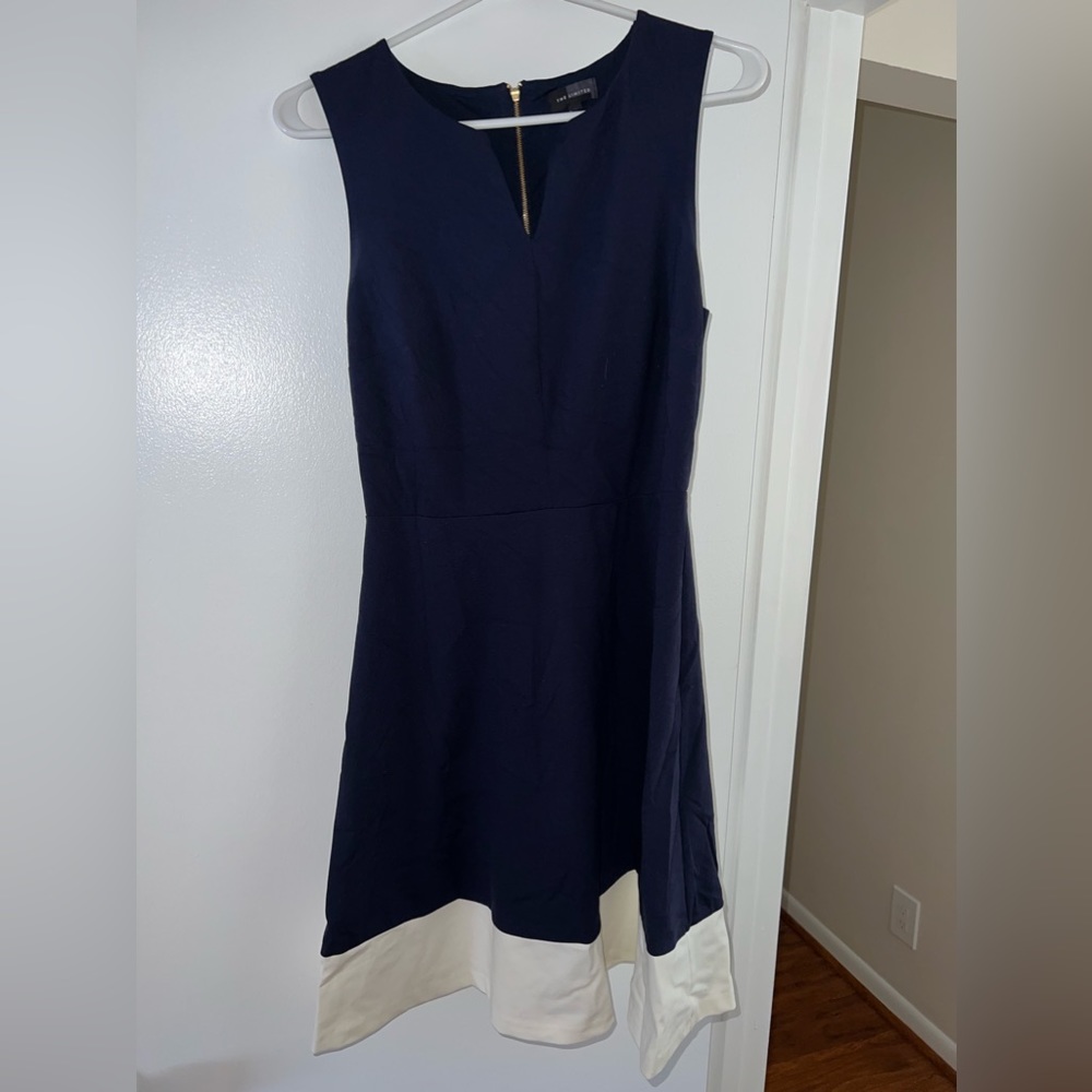 Banana Republic Sleeveless Blue and White Dress